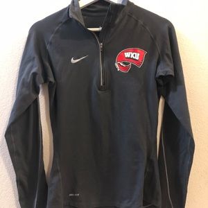 Grey Nike Dry fit quarter zip WKU